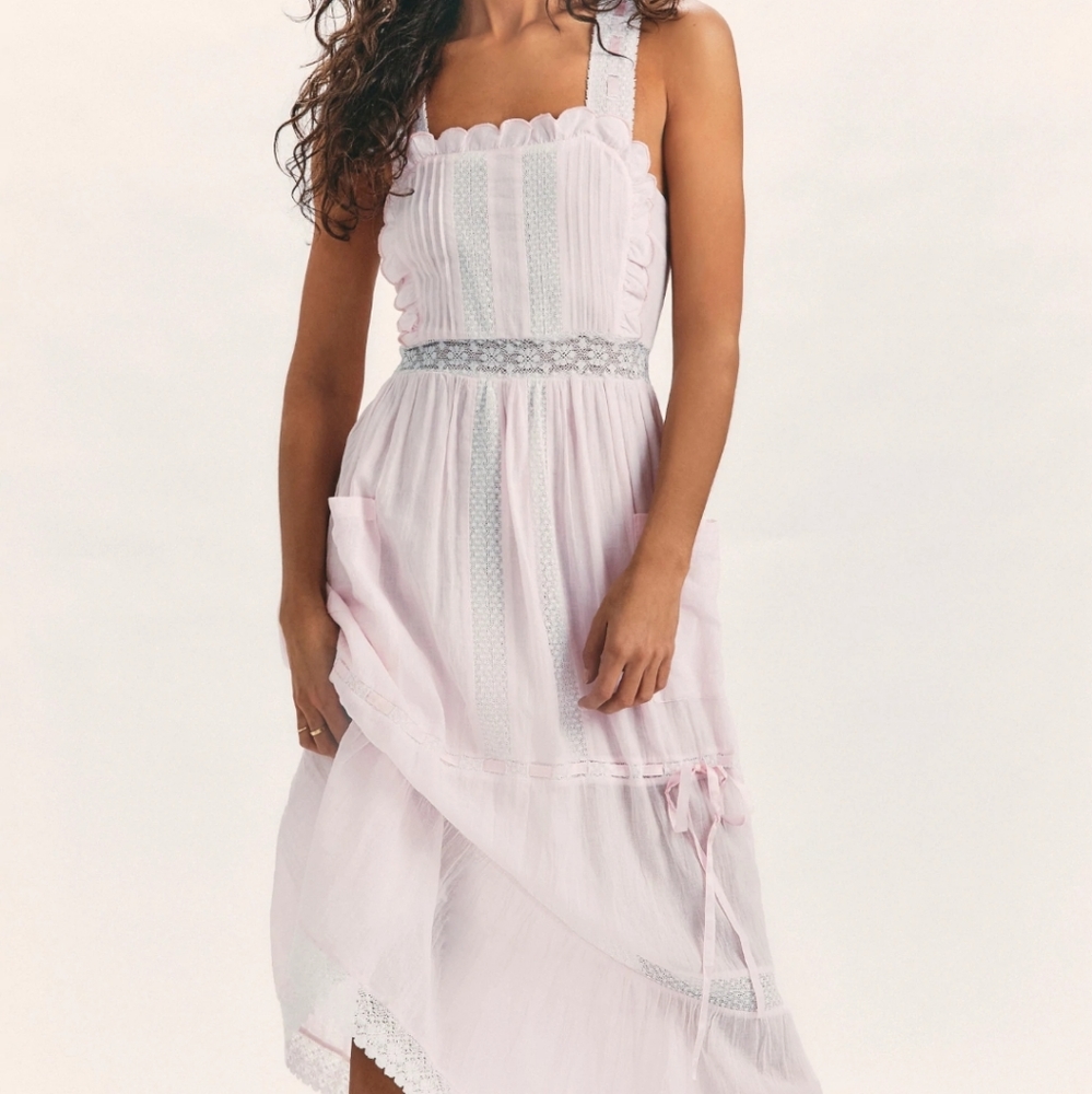 Love Shack Fancy Pinafore Dress NWT Size L